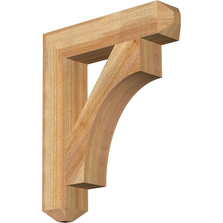 Ekena Millwork Westlake Craftsman Rough Sawn Bracket, Western Red Cedar, 4"W x 20"D x 24"H BKT04X20X24WTL04RWR